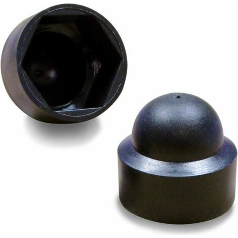 100 pièces - Cache vis écrou de protection M8 clef de 13 mm - plastique NOIR - FAH113-L (1/3)