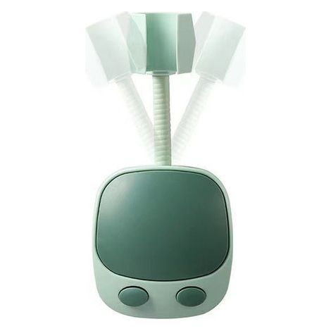 Support douche salle de bain sans perçage rotatif 360° vert (1/4)