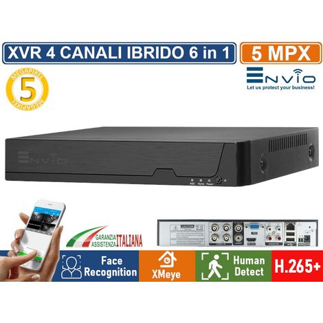 XVR DVR 6in1 AHD CVI TVI CVBS XVI IP 4 CANALI 5MP HUMAN DETECT FACE RECOGNITION P2P UTC XMEYE (1/5)