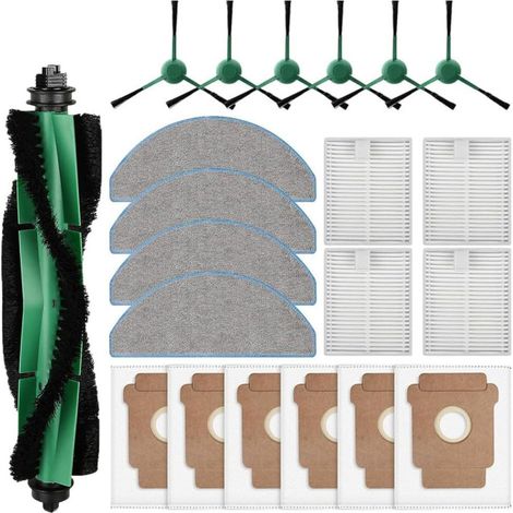 Juego de filtros, cepillo principal y cepillo lateral compatibles con la aspiradora robot iRobot Roomba Essential Y0112. (1/5)