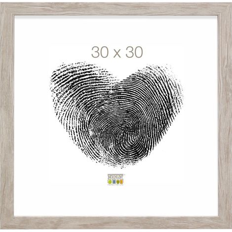 Cadre Photo Moulure Bloc Bois Blanc 30 x 30 cm (1/5)