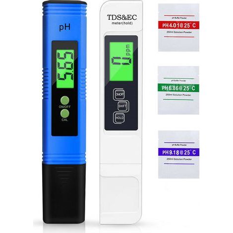 Testeur 5 en 1 BIO pH, TDS et EC, testeur de température, testeur de qualité de l'eau avec écran LCD, testeur numérique de qualité de l'eau (ATC) pour eau potable, testeur de pH électronique (1/5)