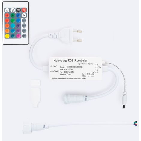 Controller Tubo Flessibile LED Circolare 220V AC 36 LED/m IP65 Taglio 100cm RGB