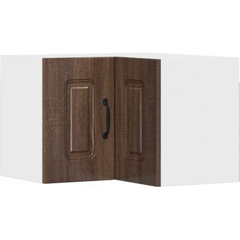 Armoire de cuisine rectangulaire design moderne 57 x 57 x 40 cm grand espace de stockage en bois d'ingénierie chêne brun (1/5)
