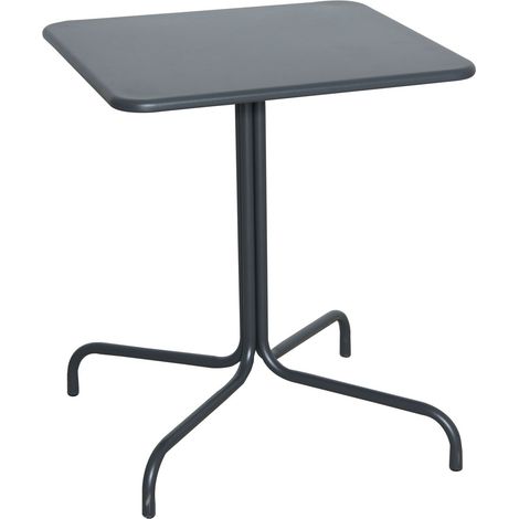 Quadratische Tabelle 60x60 cm aus Bars im Freien und Restaurants mit Garten Deluxe -Kollektion Stahlstruktur - Black