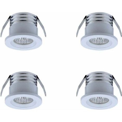 4er Set Mini-Einbaustrahler LED 3W warmweiß Weiß