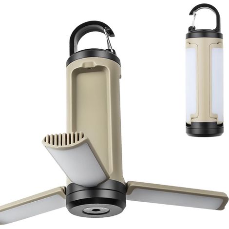 Lampe de camping LED pliable, rechargeable, batterie 1200 mAh, lampe torche portable, lampe de tente multifonctionnelle, 1 unité (1/3)