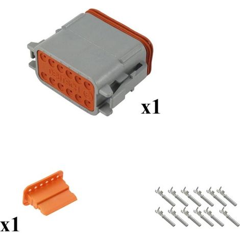 Kit connettore serie DT porta femmina 12 vie C015