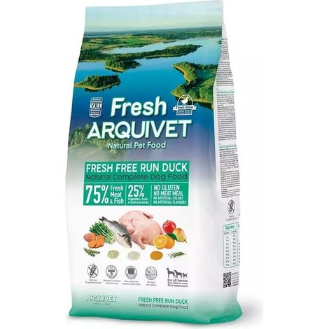 Alimento semihúmedo para perros ARQUIVET FRESH de pato y pescado 25 kg