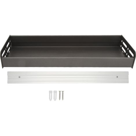 Organisateur mural de 40 cm pour épices, étagères de douche amovibles, rangement multifonctionnel pour salle de bain, cuisine et chambre, gris (1/5)