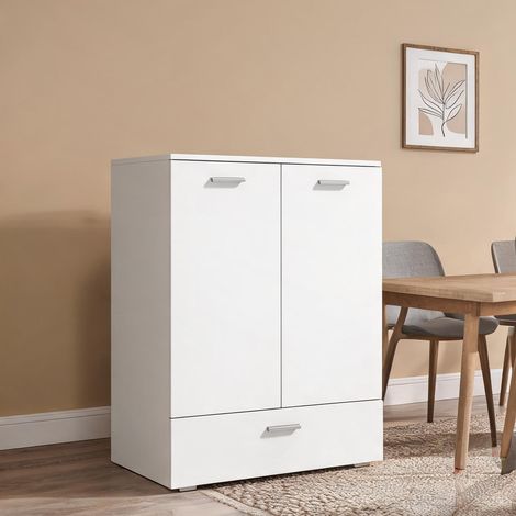 Buffet coloris blanc en MDF 80 x 42 x 100 cm (1/5)