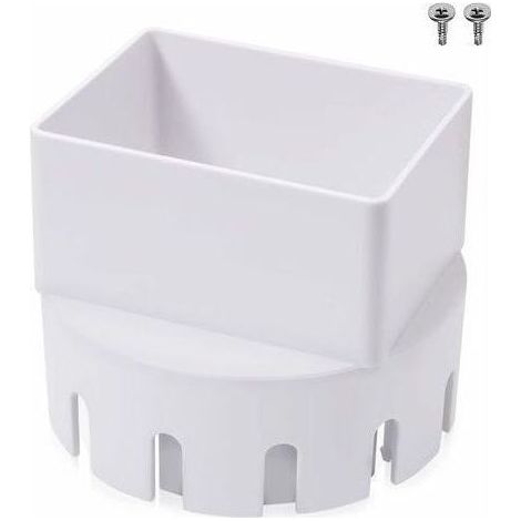 Adaptateur de Tuyau Descente, Adaptateur de Tuyau de Descente en Plastique pour Tuyau de Descente de Gouttière (Convient pour Vidange de 7,6 x 10,2 cm) (1/5)