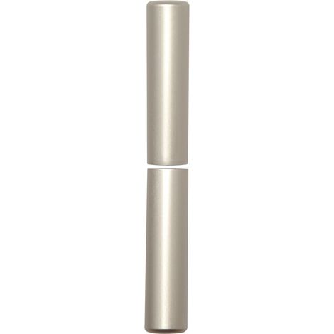 Zierhülse aus Aluminium Aufsteckhülse vernickelt matt für Einbohrbänder Band ø 15mm, Bandhöhe 92mm, oben + unten