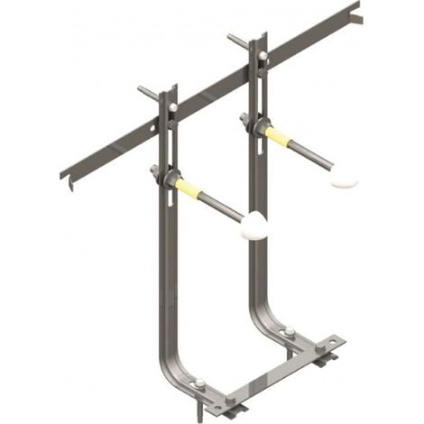 Base de support de sol et de mur à encastrer pour bidet suspendu (1/3)
