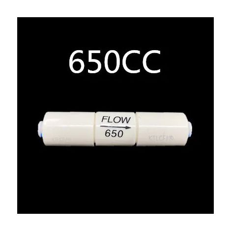 Régulateur de débit des eaux usées pour système d'osmose inverse (650 cm³) - Raccord rapide pour tuyau de 6,35 mm de diamètre extérieur (1/5)
