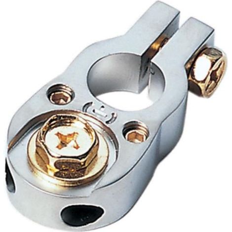 Cosse de Batterie - 2x10mm2 - Borne plus Argent