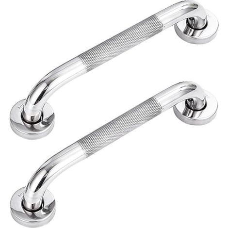 Lot de 2 Barres d'Appui de Salle de Bain en Acier Inoxydable 304, Poignées Antidérapantes pour Baignoire, WC, Douche et Escalier