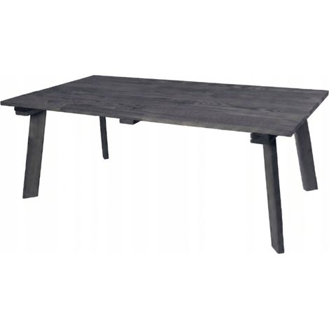 Tavolino da caffè, tavolo da giardino, in legno di pino, rettangolare, 119x59x44 cm, color antracite (1/5)