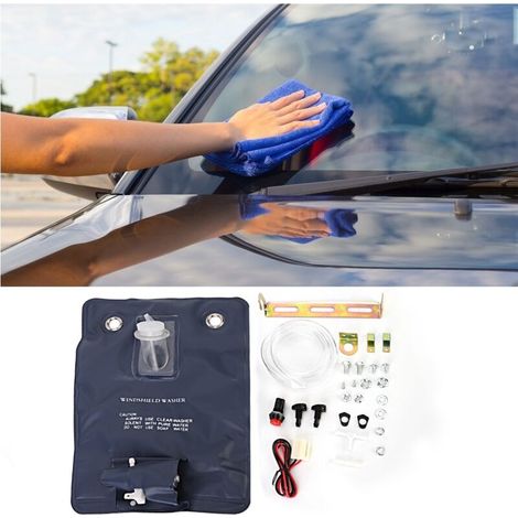 Pompe de lave-glace universelle 12 V avec kit de sac de bouteille pour voiture classique 151286776374 (1/5)
