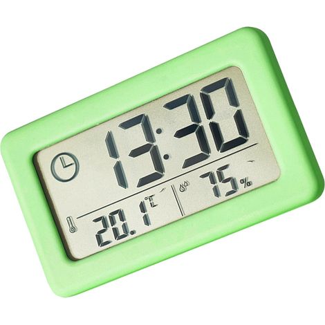 Horloge numérique fine avec température et humidité pour décoration de la maison