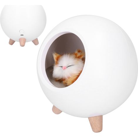 Niedliche, nischenförmige, wiederaufladbare LED-Nachttischlampe mit Touch-Dimmfunktion, geeignet für Babys und Kinder, Dekoration und Geschenk. (1/5)