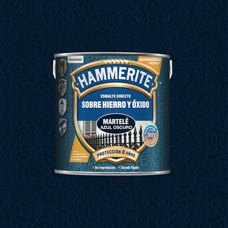 Hammerite Esmalte sobre hierro y óxido Martelé Azul oscuro 2,5 Ml