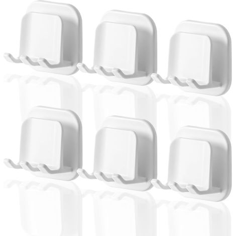 Zahnbürstenhalter, 6er-Set, Wandhalterung, Halterung für elektrische Zahnbürsten, wasserdicht (1/5)