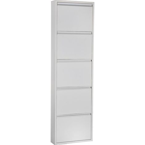 Range chaussures blanc épuré pour intérieur chic - Blanc mat élégant et moderne (1/5)