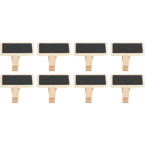 Lot de 50 mini-tableaux noirs avec pince, réutilisables, en bois, pour décorations événementielles (mariages, anniversaires, etc.). (1/5)
