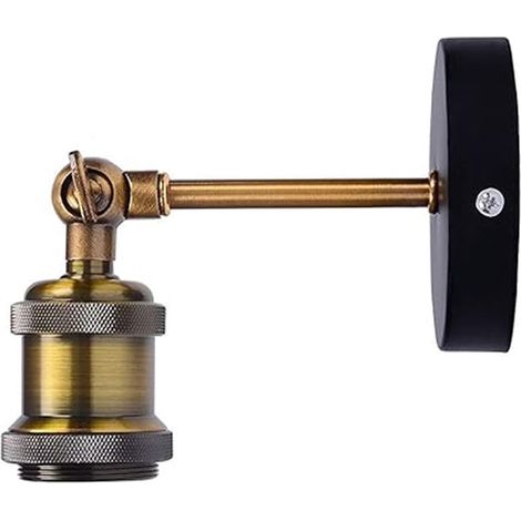 TrAdE Shop Traesio - Applique Da Parete Lampada Vintage Industriale Luce Regolabile Portalampada E27 13868 - (1/5)