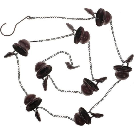 Chaîne de pluie de 152 cm (60 pouces) de long avec boucles, décoration de descente de gouttière extérieure style rétro (1/4)