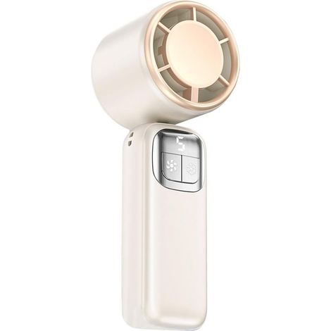 Ventilateur de cou rechargeable noir – 5 vitesses, lumière LED 7 couleurs, batterie 24 h, design mains libres et silencieux (40 dB) (1/4)