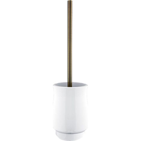 Brosse de toilette rétro en céramique, modèle 1094LA-65, accessoire de salle de bain pour fixation murale ou posée, pièce unique pour WC (1/2)