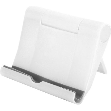 Multifunctional Phone Support Folding Desktop Stand Portable Plastic Holder for Mobile Phone TabletWhite (1/5)