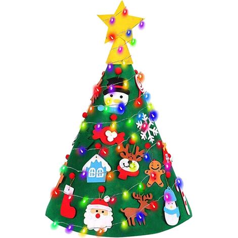 Sapin de Noël en feutrine avec lumières - Sapin de Noël 2 - Sapin de Noël en feutrine avec lumières - Sapin de Noël 2 (1/5)
