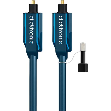 ClickTronic 2m Toslink Opto-Set cable de audio Azul