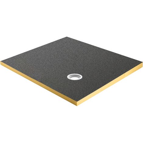 Receveur de douche prêt à carreler recoupable 90x90x4 cm - Bonde excentrée - Sopro