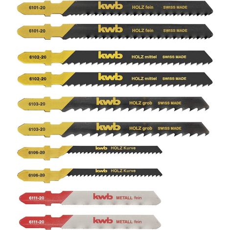Ensemble de lames de scie sauteuse KWB, 617220, 10 pièces (1/10)