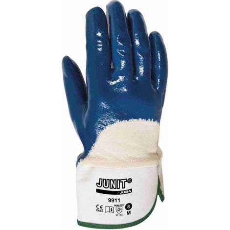9911/9 GUANTE NITRILO ESTANCO PESADO S/SOPORTE DE ALGUANTE TIPO JERSEY CARTERA SEGURIDAD PALM - JUBA