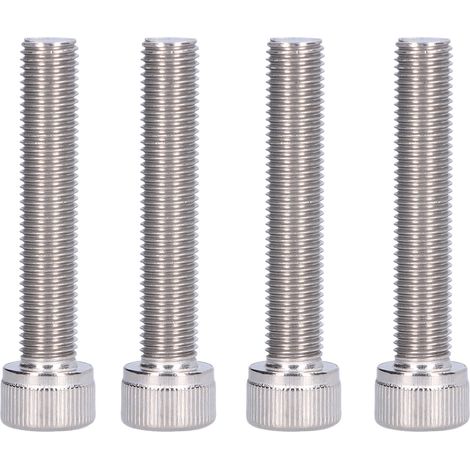 Vis à tête hexagonale creuse M10x55 en acier inoxydable A2 (lot de 4)