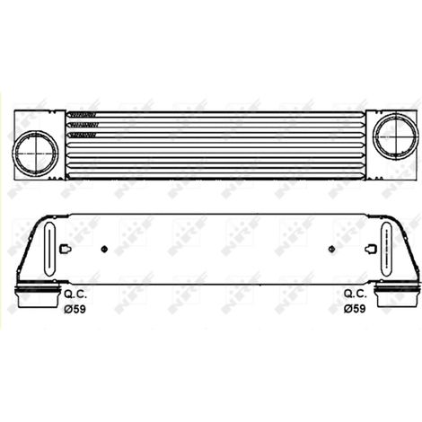 Intercooler, échangeur NRF 30317 BMW 17514710783 17517787446 17517795823 7787446