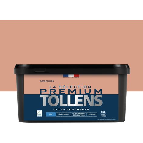Tollens - Peinture intérieure couleurs - La Sélection Premium Mat - Ultra Couvrante - Rose Sahara 2,5 L - 30m²