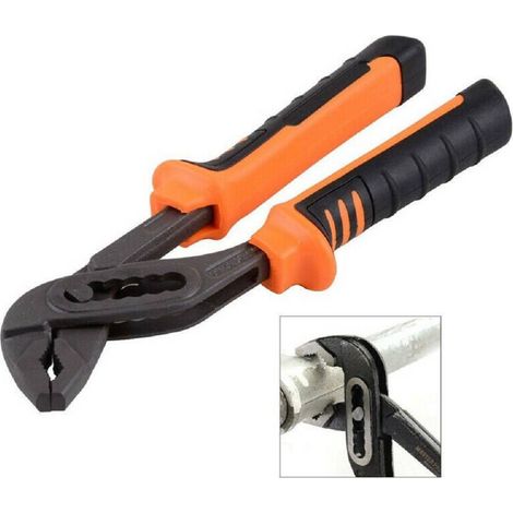 TrAdE Shop Traesio - Pinza A Chiave Pappagallo Tubi Dadi In Cromo Vanadio Idraulico Ganasce 7cm 91529 -