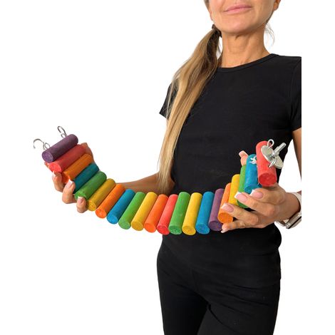 Puente colorido 50 cm: un juguete para loros pequeños y medianos (1/5)