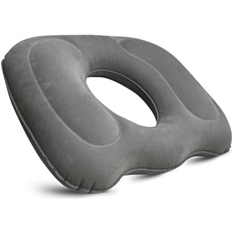 BUNTHAUS (Grey) Oreiller orthopédique Gonflable, Oreiller de siège orthopédique, Oreiller de siège hémorroïdaire pour Les hémorroïdes, Les douleurs du Coccyx, l'inflammation (1/5)