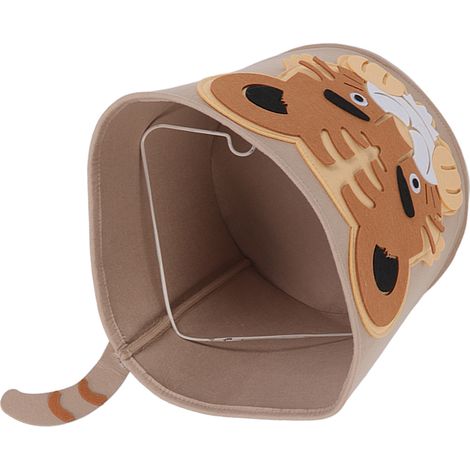 Lot de rangement en feutre épais, motif animal cartoon tigre, bac à jouets et linge sale 30x27cm (1/5)