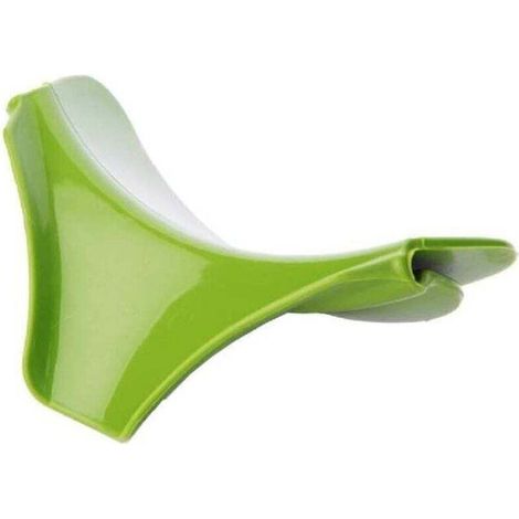 Vertedor de silicona, embudo antigoteo, accesorio de cocina, útil para líquidos, verde (1/4)