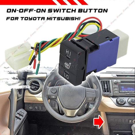 Commande de siège chauffant sur tableau de bord avec voyant orange pour Toyota Mitsubishi (1/5)