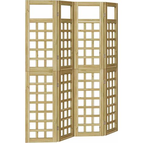 Brise-vue 4 pcs Marron 160 x 180 cm Pin imprégné CFW770655 (1/5)