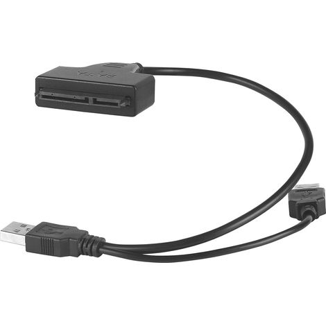 Adaptateur USB 2.0 pour Disque Dur 2,5 Pouces pour Ordinateur Portable Exportation de Données vers Interface de Disque Dur 7 15 Broches Câble en Cuivre Double Interface USB (1/5)